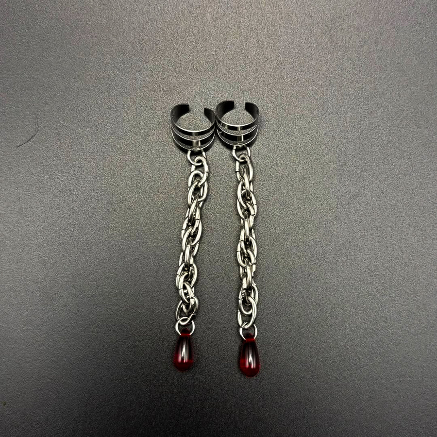 BLOOD DROPLET EAR CUFF