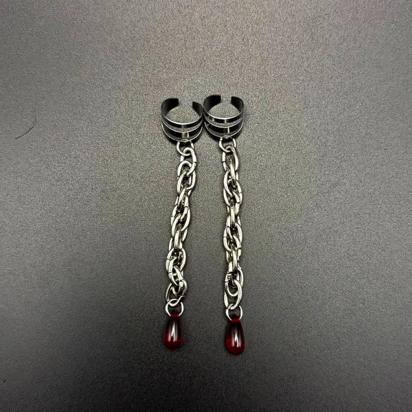 BLOOD DROPLET EAR CUFF
